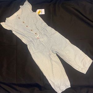 NWT Carters baby girl distressed striped romper 24 months